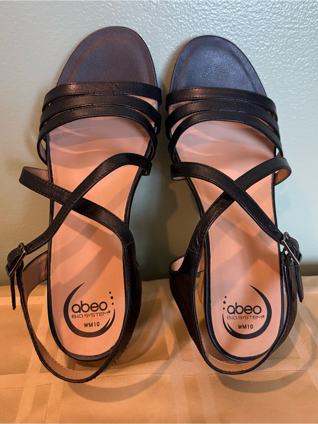 Abeo B.I.O.System Loretta Wedge Sandals In Black Cork, Women’s Size 10 — image 2 of 6